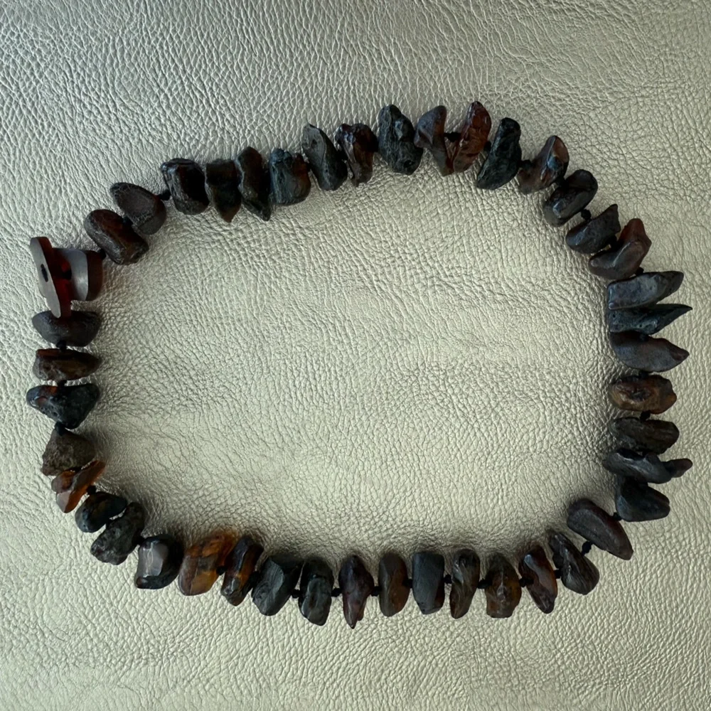 Unpolished Amber Necklace - Picture 6 of 8